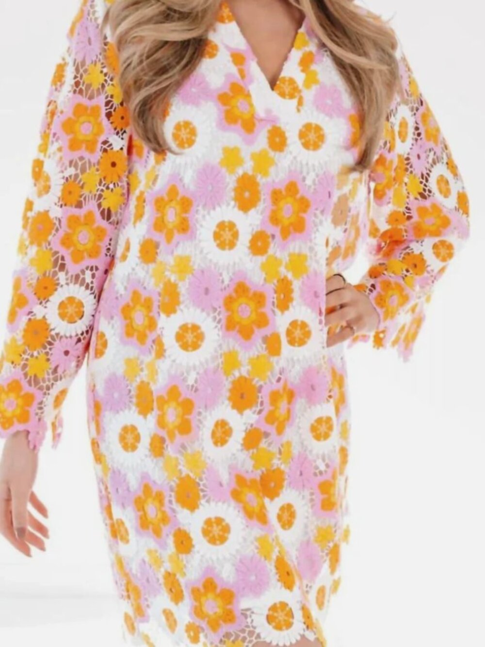 Marie Crochet Boho Dress NWT